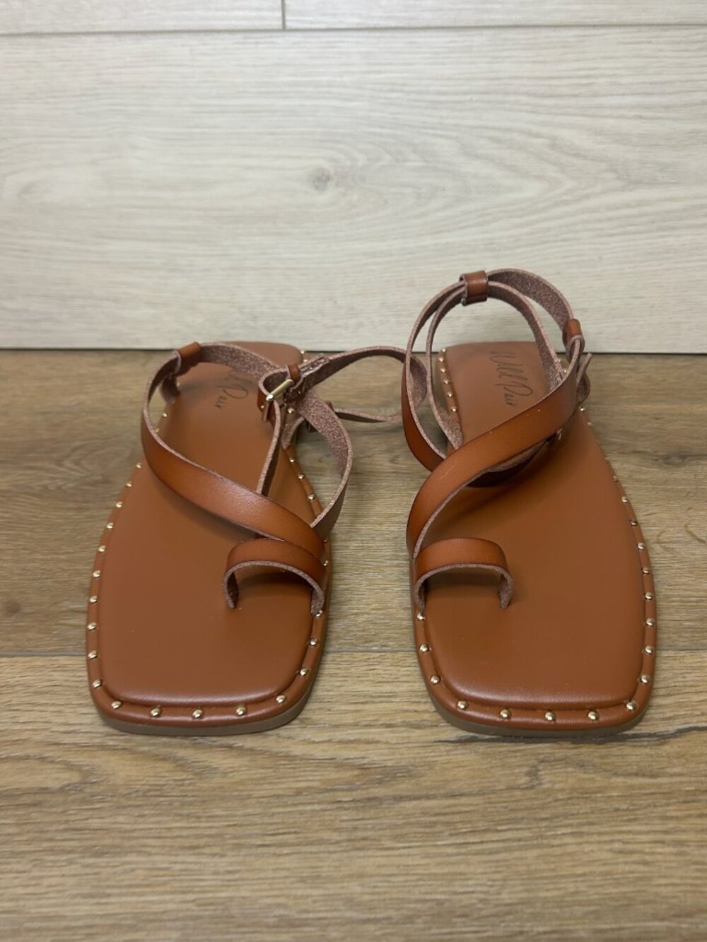 Wild Pair Genessissp Buckle Flat Sandals Acrn Brown 9.5 M